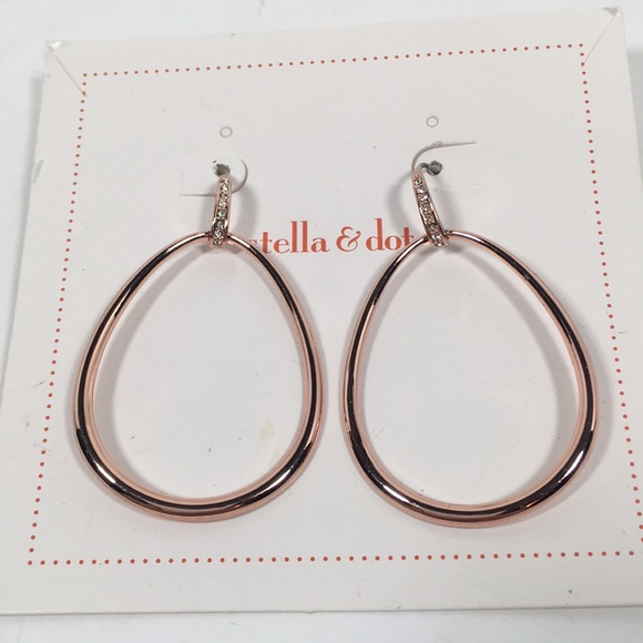 Stella & Dot Jewelry - Stella & Dot Goddess Rose Gold & sparkly earrings